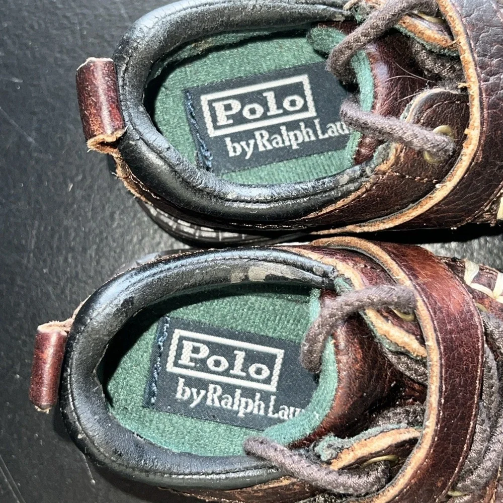 Polo by Ralph Lauren Toddler Baby Boys Ranger Low Oxford Brown Size 5‎ Leather